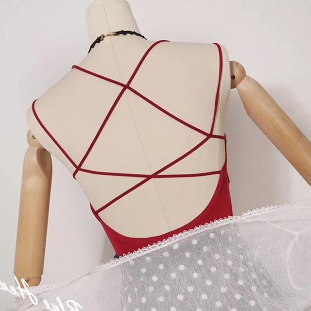 Áo bra cotton đan dây sau lưng có đệm ngực siêu sexy