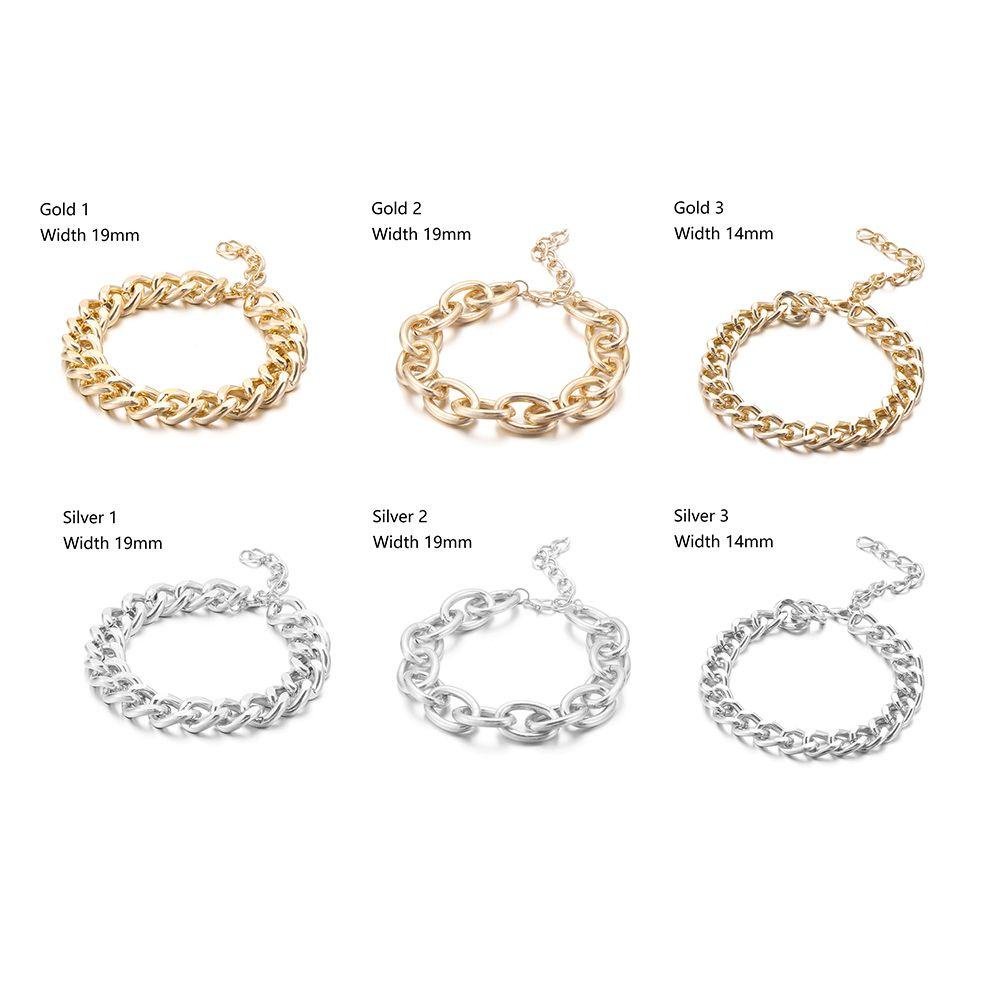 JONYE Vòng Cổ Choker Dây Xích Màu Sắc Vàng / Bạc Phong Cách Hip Hop