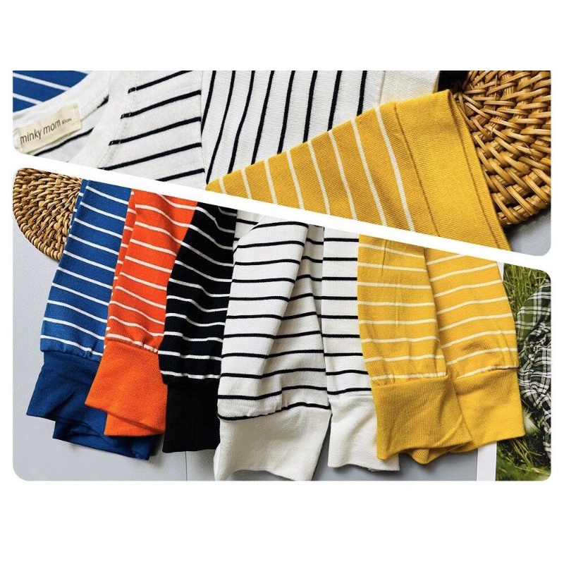 Bộ Đồ Bé Trai, Bé Gái Minky Mom Quần Dài Tay Cộc Vải Thun Lạnh Mềm Mịn, Bộ Quần Áo Thu Đông Cho Bé Mặc Nhà ALISOC BA14
