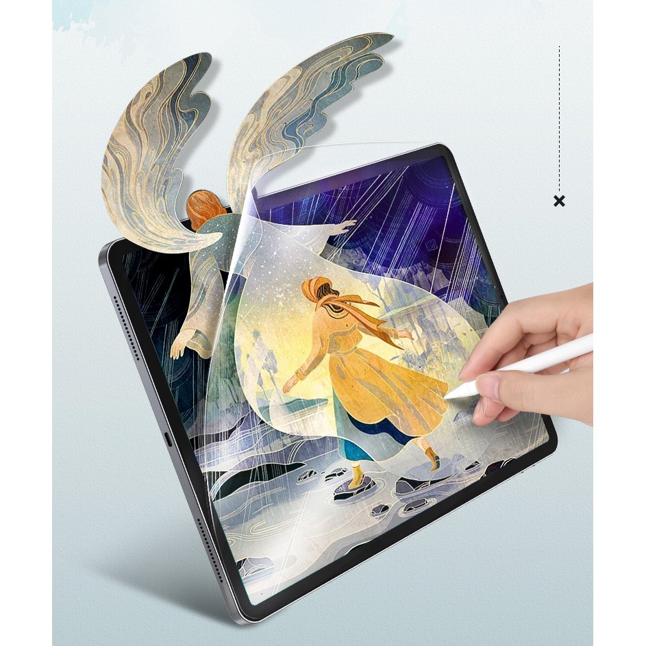Dán màn hình  Paperlike iPad 10th 8th 7th 9th gen air 3 2 10.2 pro 10.5 11 air 4 10.9 2020 Chống vân tay. Ghi Chép - Viết - Vẽ như giấy thật