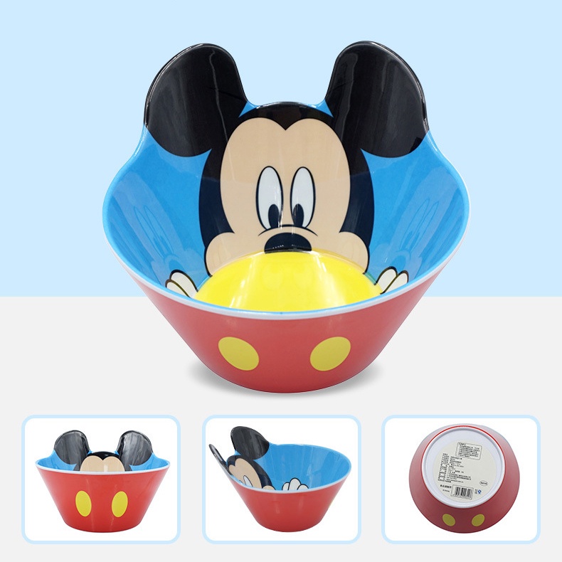Chén bát ăn cho bé cao cấp hoạt hình 3D Disney, nhựa melamine an toàn sức khỏe