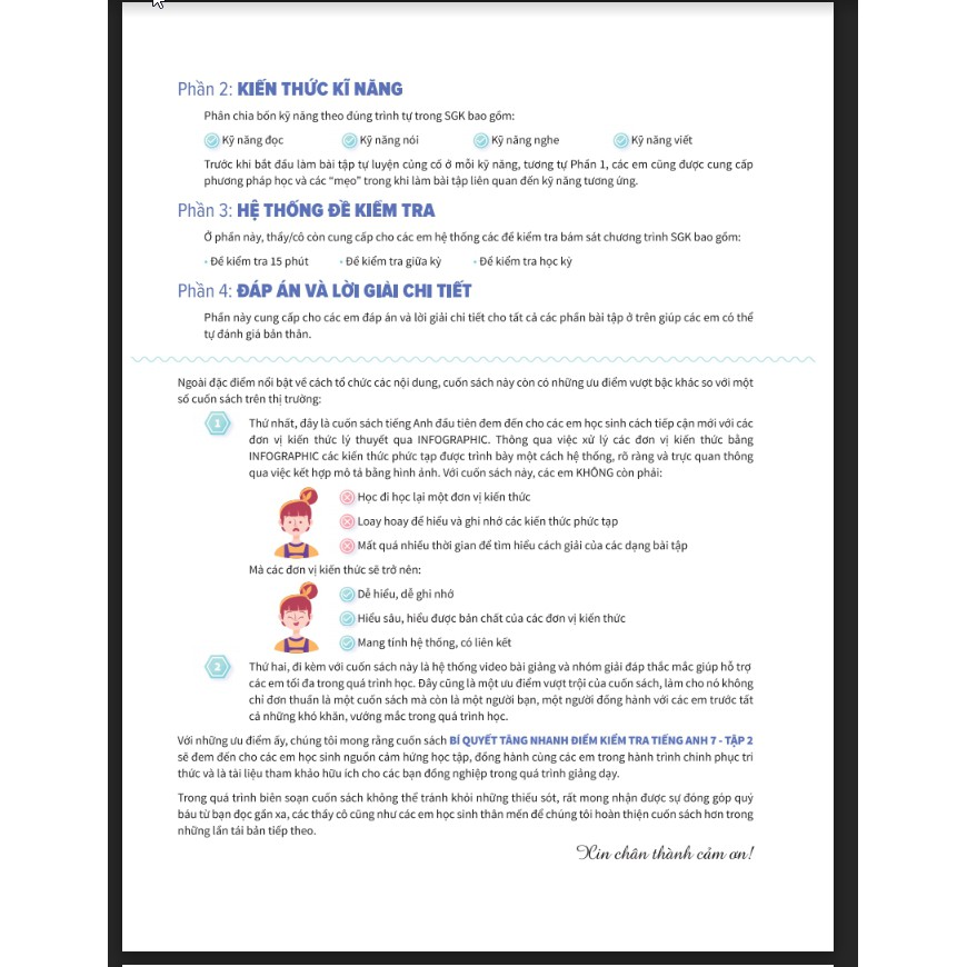 Sách - Bí quyết tăng nhanh điểm kiểm tra tiếng Anh 7 – Tập 2