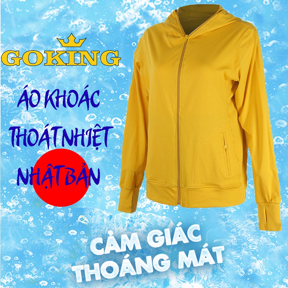 Áo khoác nữ thoát nhiệt Nhật Bản Goking, 6 túi tiện lợi, thoáng mát, thấm hút mồ hôi