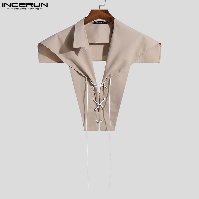 Áo choàng kiểu INCERUN thiết kế cột dây hóa trang phong cách Trung Cổ thời trang dành cho nam