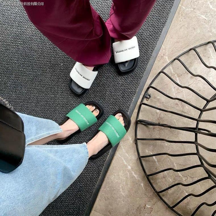 Dép Quai Ngang Đế Dày Chống Trượt Phong Cách Hàn Quốc Thời Trang Cho Nữ