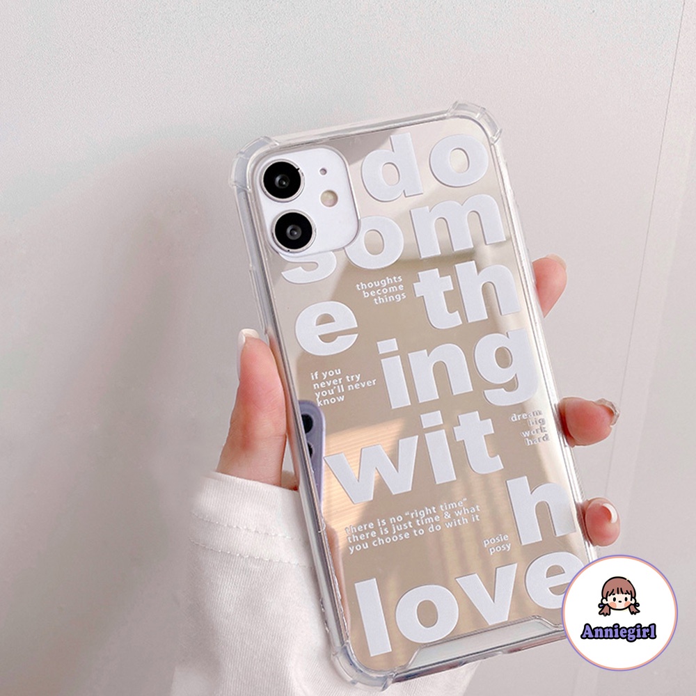 Ốp Điện Thoại Tpu Mặt Gương In Chữ Cho Iphone 14 13 12 11 Pro Max X Xs Max Xr 8 7 Plus