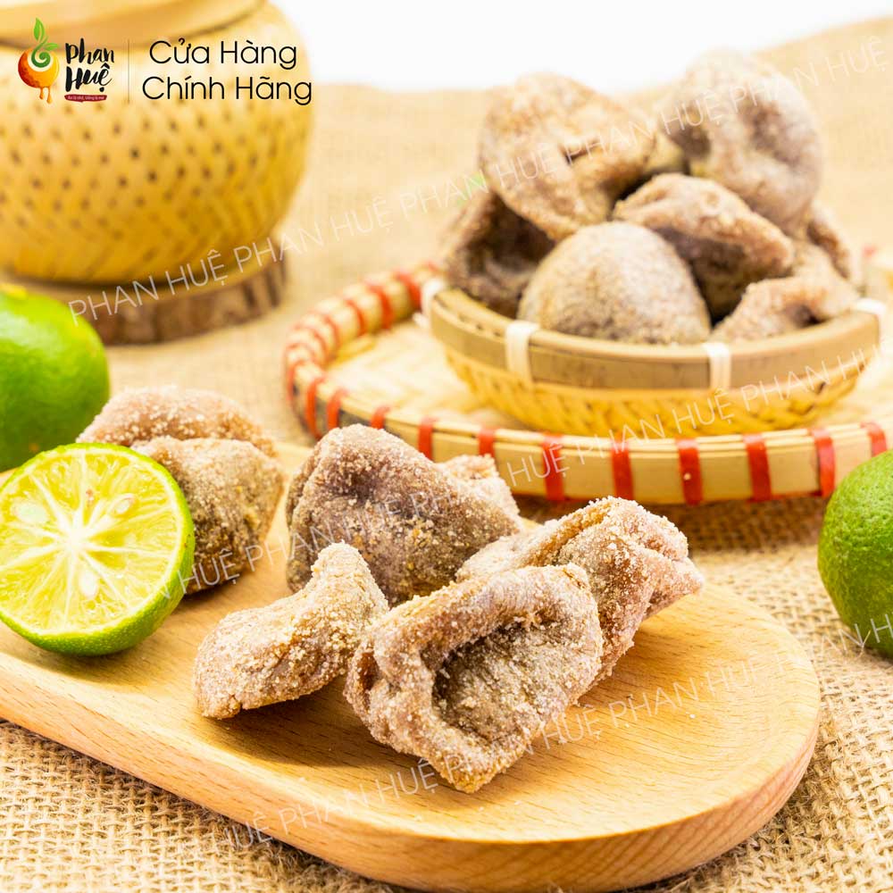 Ô mai xí muội chanh muối chua mặn ngọt Phan Huệ hộp 100g 300g 500g giảm ho rát họng đặc sản Hà Nội