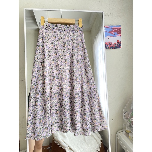Chân váy hoa nhí seconhand vintage Nhật Bản