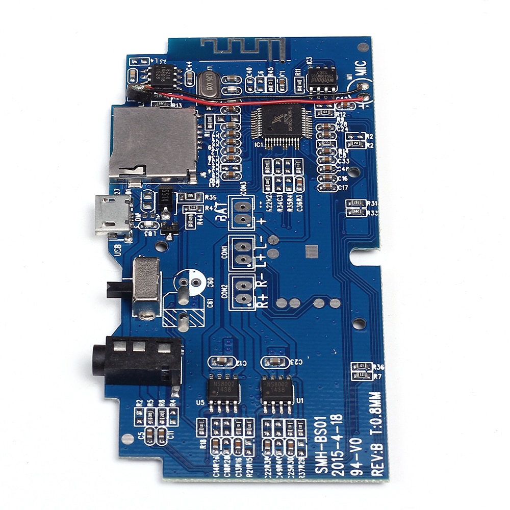 FM Radio Receiver Module Bluetooth MP3 Decoder Board Wireless Decoding Player Module Support AUX TF Card U-Disk USB Board