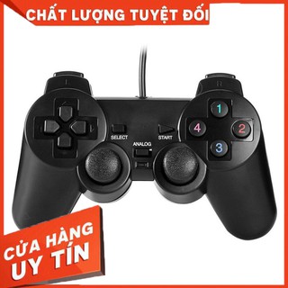 Tay cầm chơi game pc đầu usb có rung, joystick
