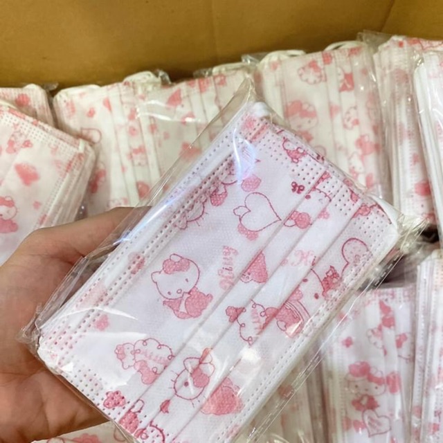 Khẩu trang y tế 4 lớp cho bé yêu KID MÁK hộp 50 cái