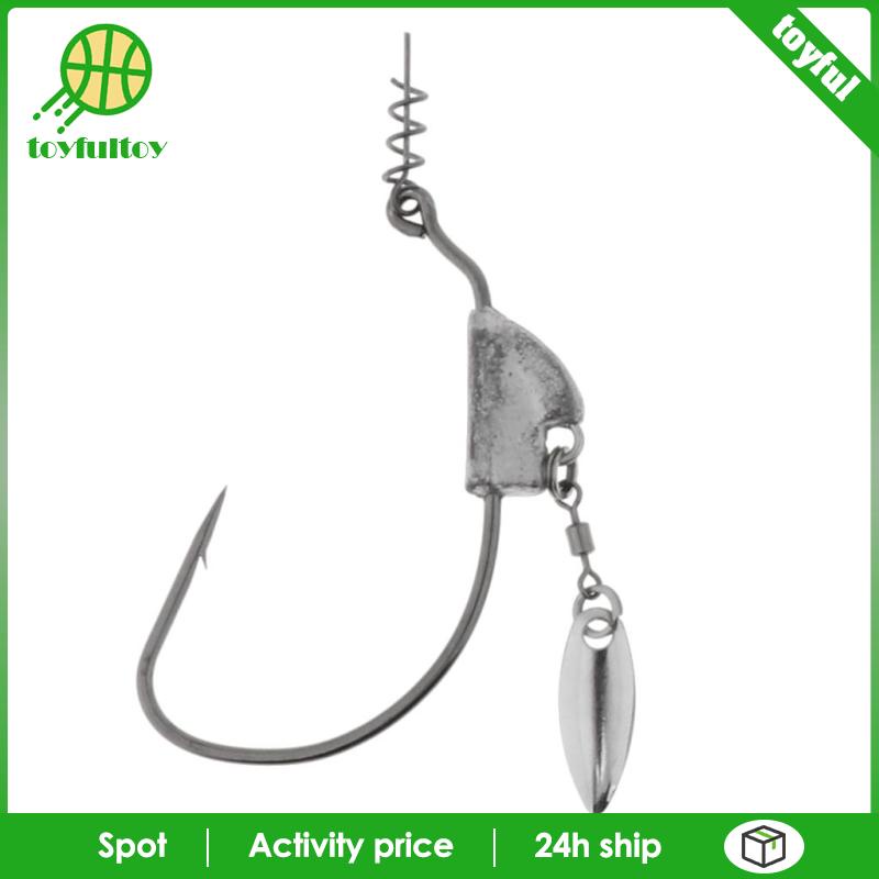 Set 5 Móc Câu Cá 5g Hình Giun Kèm Con Quay Chuyên Dụng