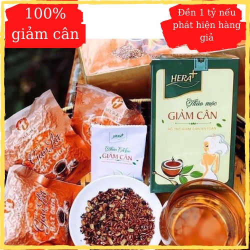 Giảm cân Hera Plus Trà giảm cân nhanh cấp tốc an toàn thảo mộc không phải thuốc giảm cân.