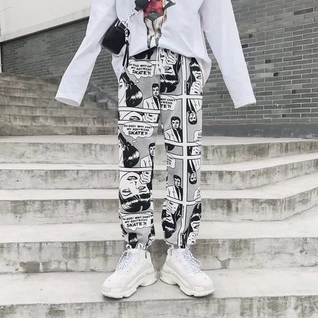 quần thể thao nam và nữ cùng phong cách truyện tranh hip hop | BigBuy360 - bigbuy360.vn