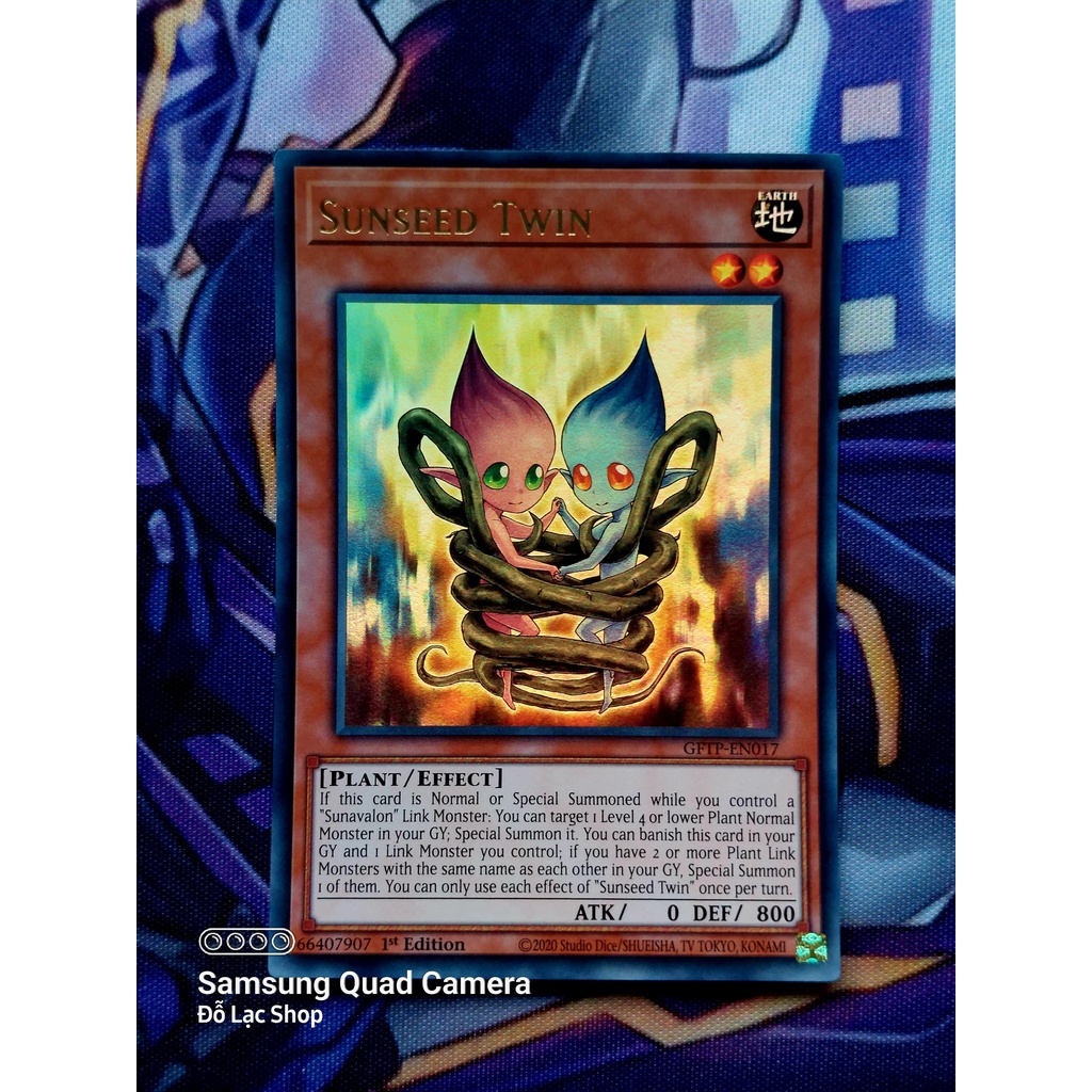 Thẻ Bài Mint90 Yugioh Monster Sunseed Twin - GFTP-EN017 - Ultra