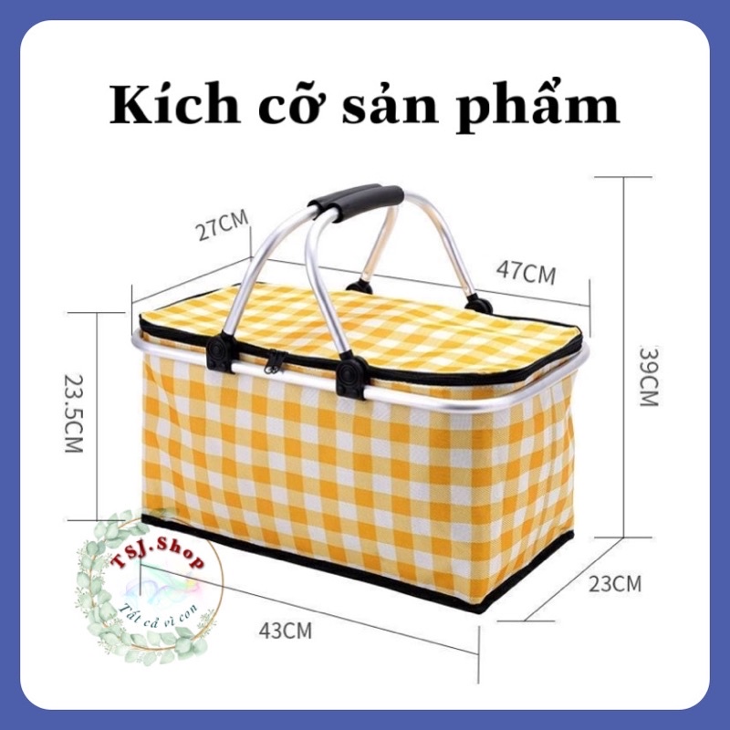 Giỏ giữ nhiệt đựng đồ thực phẩm dã ngoại 30l