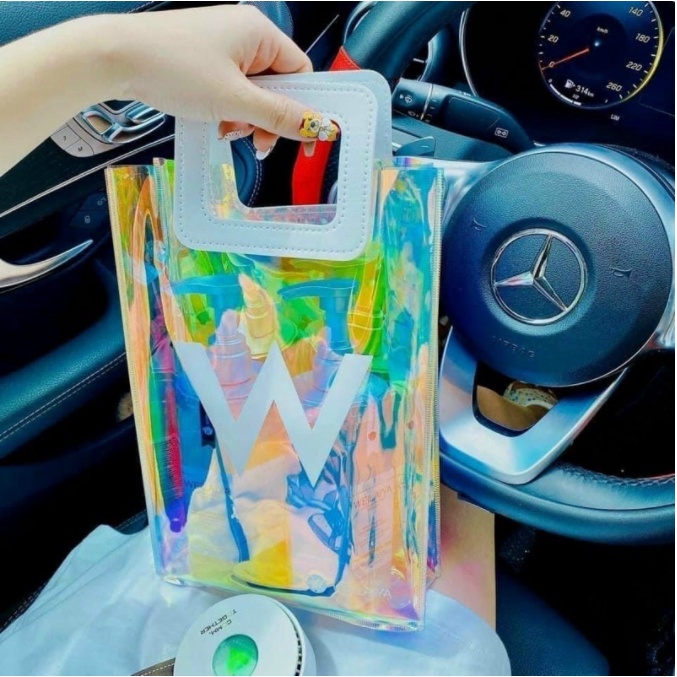 Túi Xách 7 Màu Hologram Weilaiya Chất Liệu PVC Dẻo Blind Sang Chảnh, Tiện Lợi