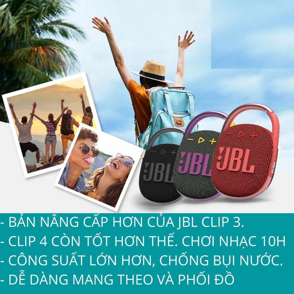 Loa Bluetooth không dây mini JBL Clip 4 5.1 chống nước IP67