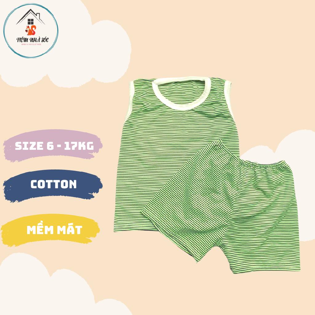 Bộ ba lỗ mùa hè cho bé trai bé gái màu đẹp size 1 -  5 tuổi Tiệm Nhà Sóc