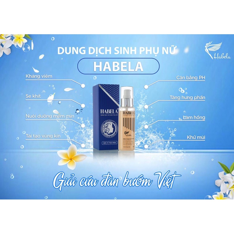 [ Hàng Chính Hãng ]Dung Dịch Vệ Sinh Phụ Nữ Làm Hồng Se Khít HaBeLa 90ML