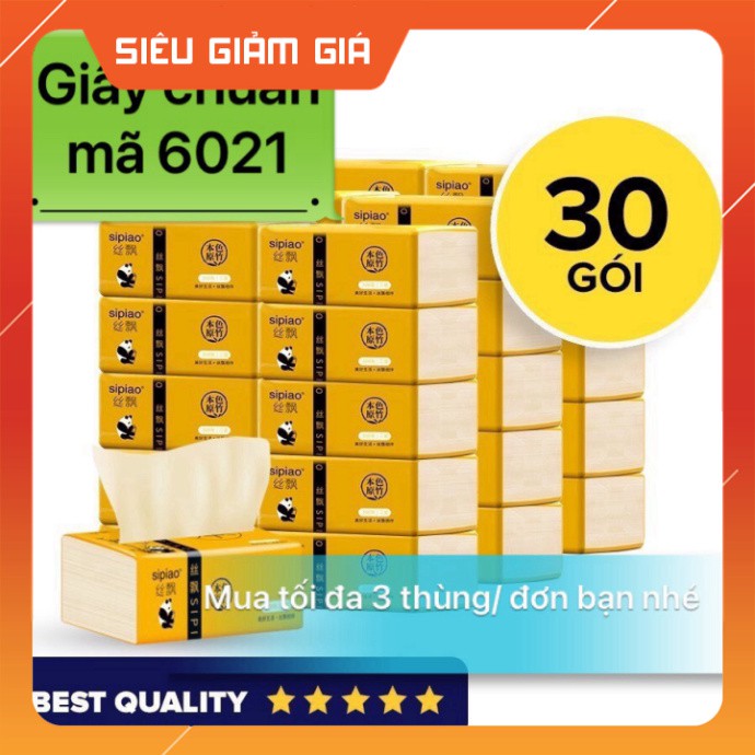 THÙNG 30 GÓI GIẤY ĂN GẤU TRÚC SIPIAO/ YCOOL/ CẦU VỒNG XIN MIER HÀNG CHUẨN LOẠI 1