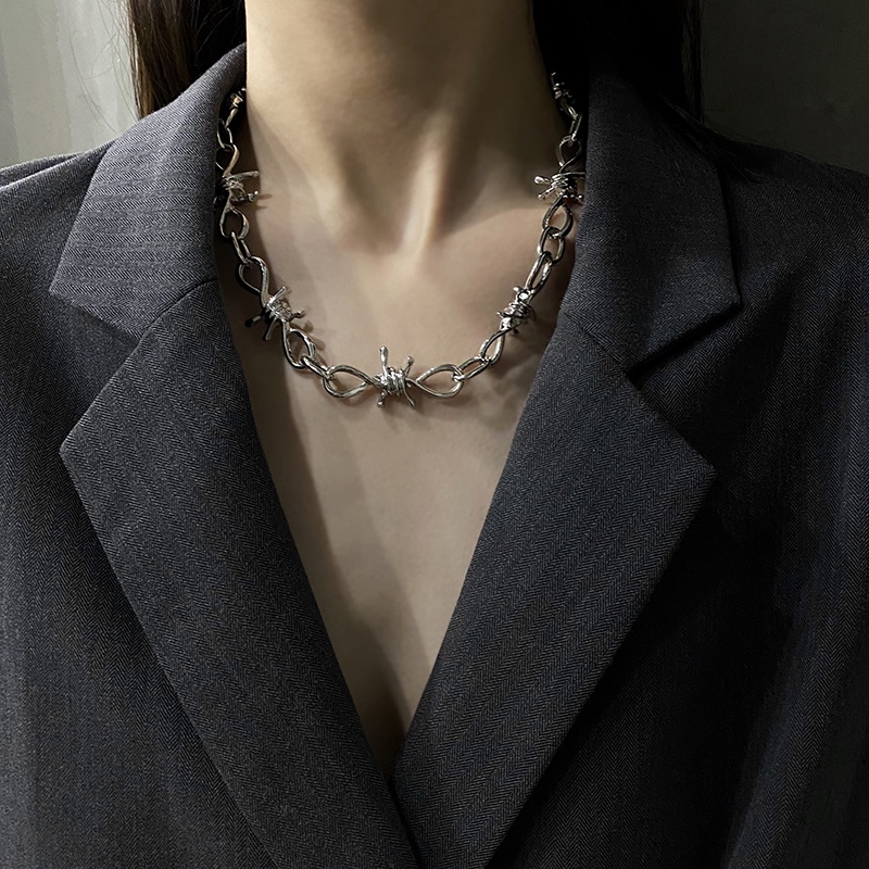 Vòng cổ Sợi Xích Gai Phong Cách Đường Phố Thời Trang Cá Tính