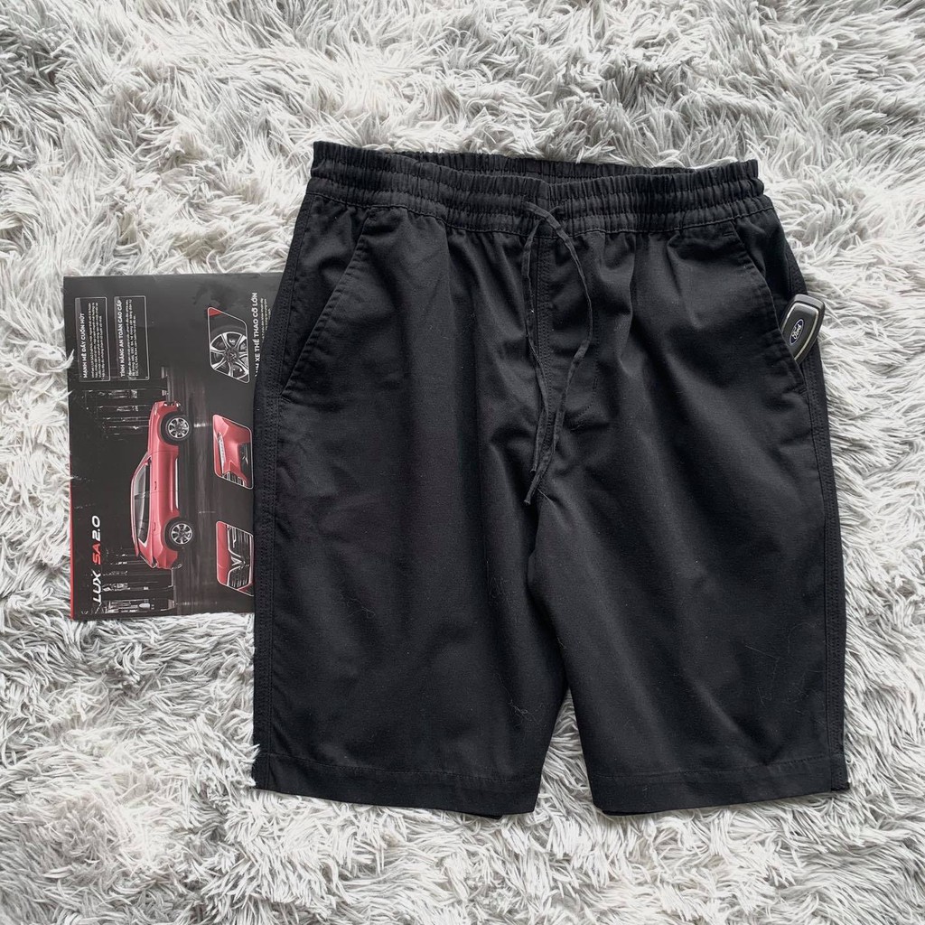 (MÀU ĐEN) - QUẦN SHORT KAKI NAM CHÍNH HÃNG AGE2X, chất kaki COTTON wash mềm mại, thoáng mát, phom mạnh mẽ