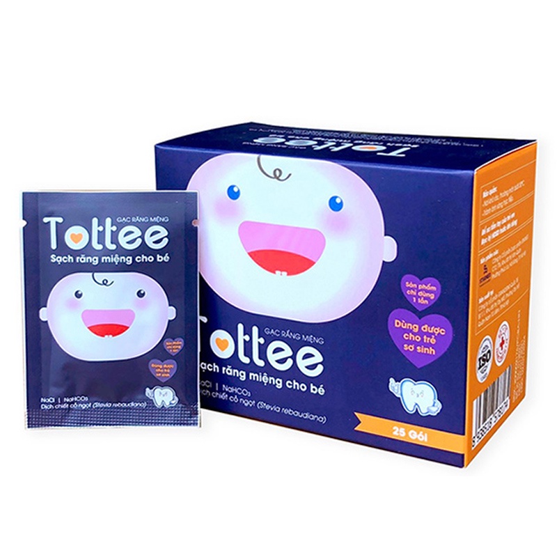 Gạc rơ lưỡi Tottee làm sạch và ngăn ngừa các vấn đề răng miệng cho bé