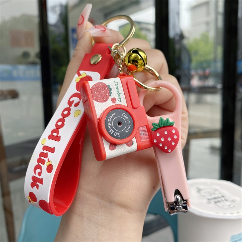 Móc Khóa Kèm Kềm Cắt Móng Tay Hình StellaLou Dễ Thương Sáng Tạo