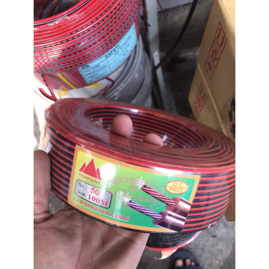 1m Dây điện đôi đỏ đen loại nhỏ AWG