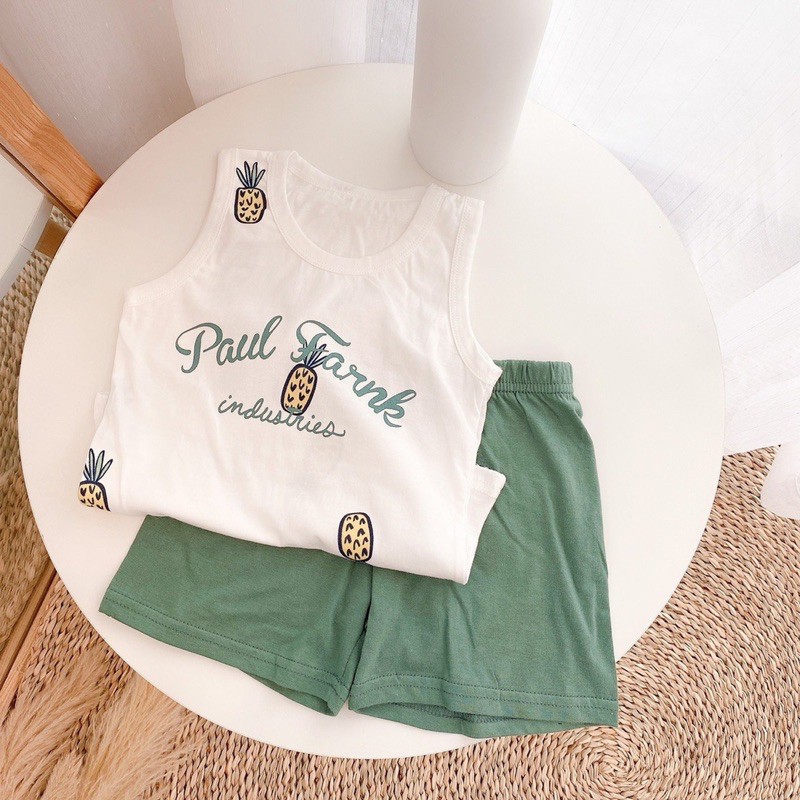 Bộ ba lỗ cotton quảng châu mềm mịn co giãn 9 màu xinh xắn