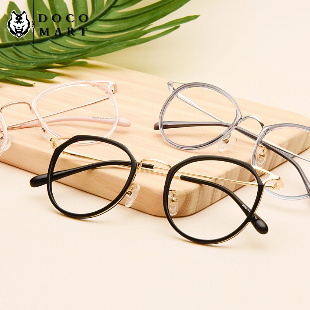 Gọng kính cận nam nữ DOCO MART M530 mắt kính cận tròn càng kim loại cao cấp không gỉ | BigBuy360 - bigbuy360.vn