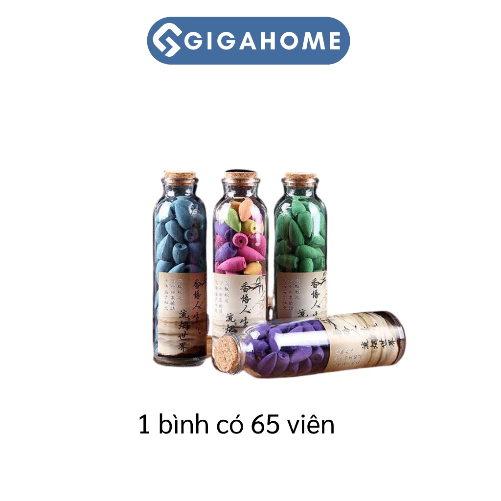 Lọ 65 Viên Nhang Nụ Trầm Hương Mix Nhiều Hương GIGAHOME Giảm Stress 4494