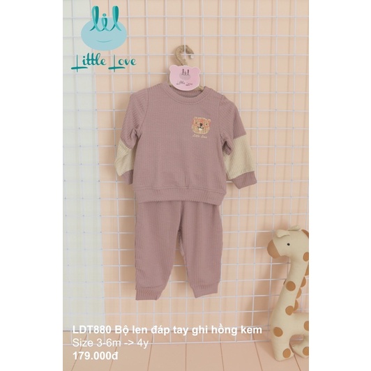 LIL LITTLE LOVE Bộ dài tay len mỏng cho bé trai bé gái