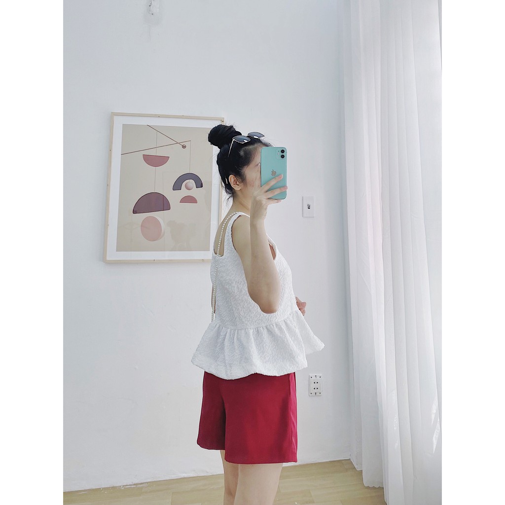 YU CHERRY | Áo nữ Cami Pattern Peplum Top YA375
