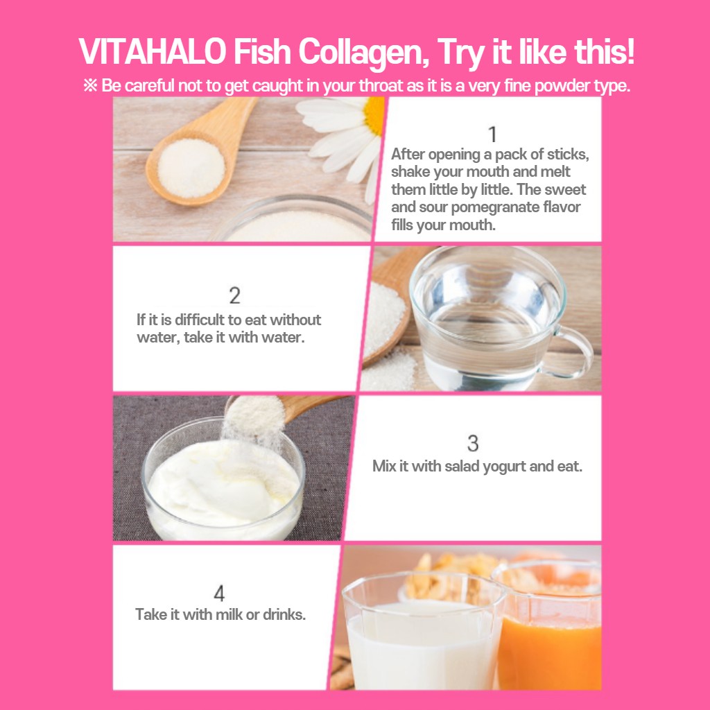 VITAHALO (Hàng Mới Về) Hộp 2g X 90 Tinh Chất Collagen Từ Quả Lựu Tự Nhiên Chất Lượng Cao