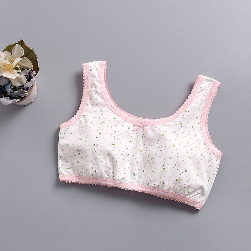 Bộ 4 Áo Ngực Cotton Không Đường May In Chữ YOUYO Girl Cho Tuổi Teen