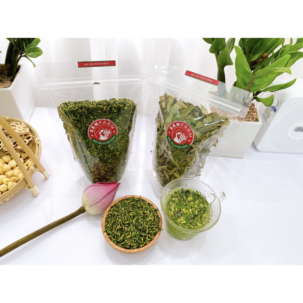 COMBO 2 bịch trà tim sen và lá sen Senfarm