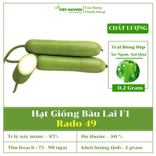 Hạt Giống Bầu Lai F1 Rado 49 Trái Bóng Đẹp, Dễ trồng, dễ chăm sóc, trái dài, nhiều quả , nhanh thu hoạch