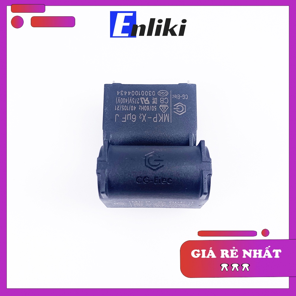 6uF Tụ Bếp Từ CG 275VAC 400VDC Đứng