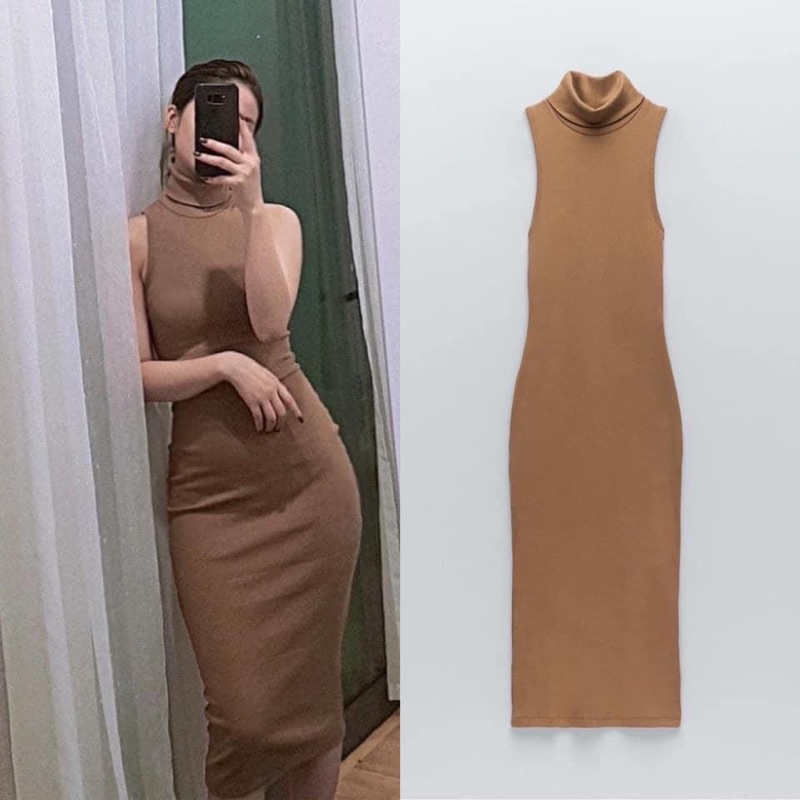 ⚡️phuonglinh.125⚡️ VÁY BODY SÁT NÁCH CỔ LỌ