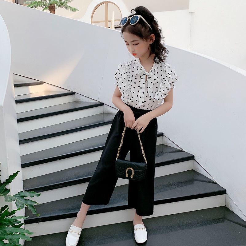 Bộ Áo Sơ Mi Hai Món Thời Trang Mùa Hè Dành Cho Bé Gái 12-11 Tuổi