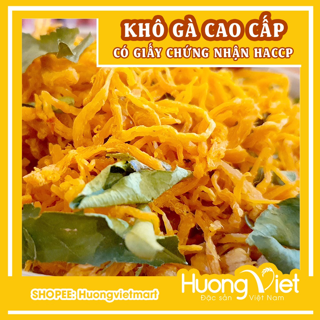Khô gà lá chanh loại dẻo cay vừa 500g, đồ ăn vặt Sài Gòn, có giấy chứng nhận HACCP