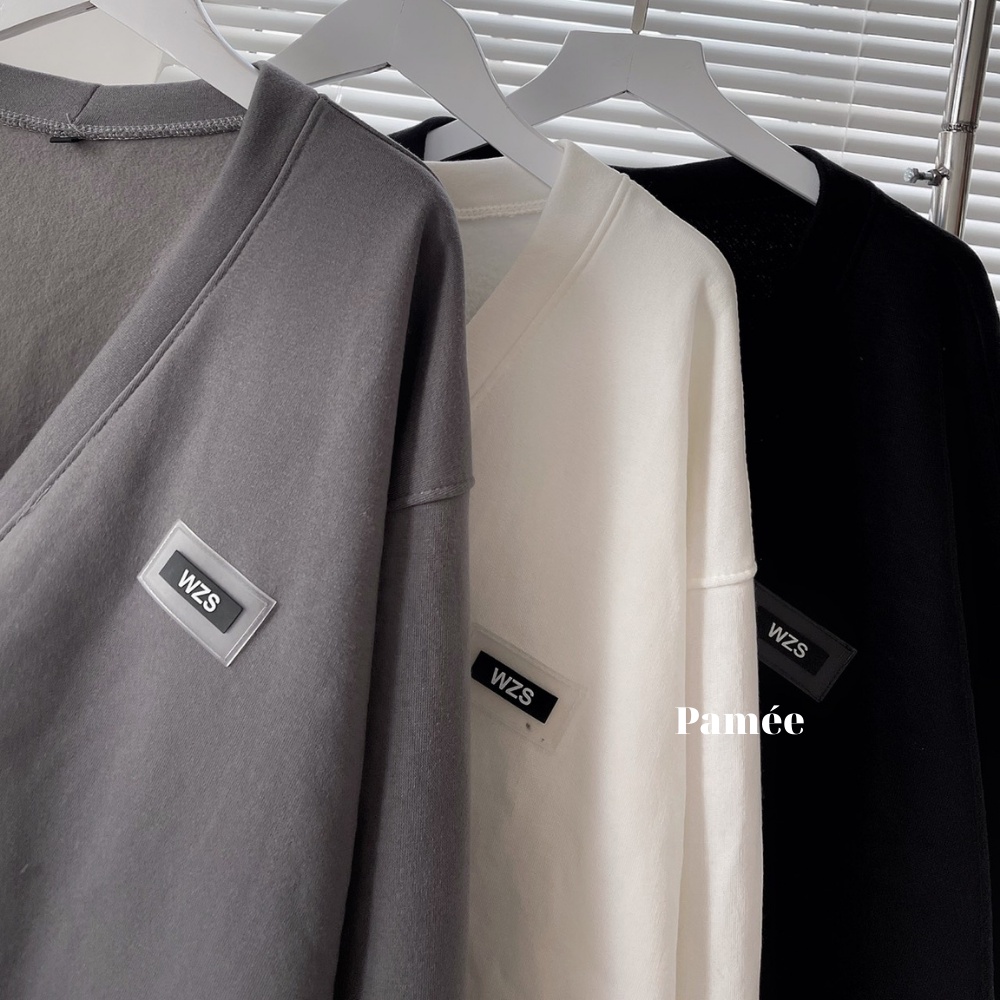 Áo khoác CARDIGAN nỉ tag WZS 3 màu form rộng nam nữ unisex ulzzang - Pamée