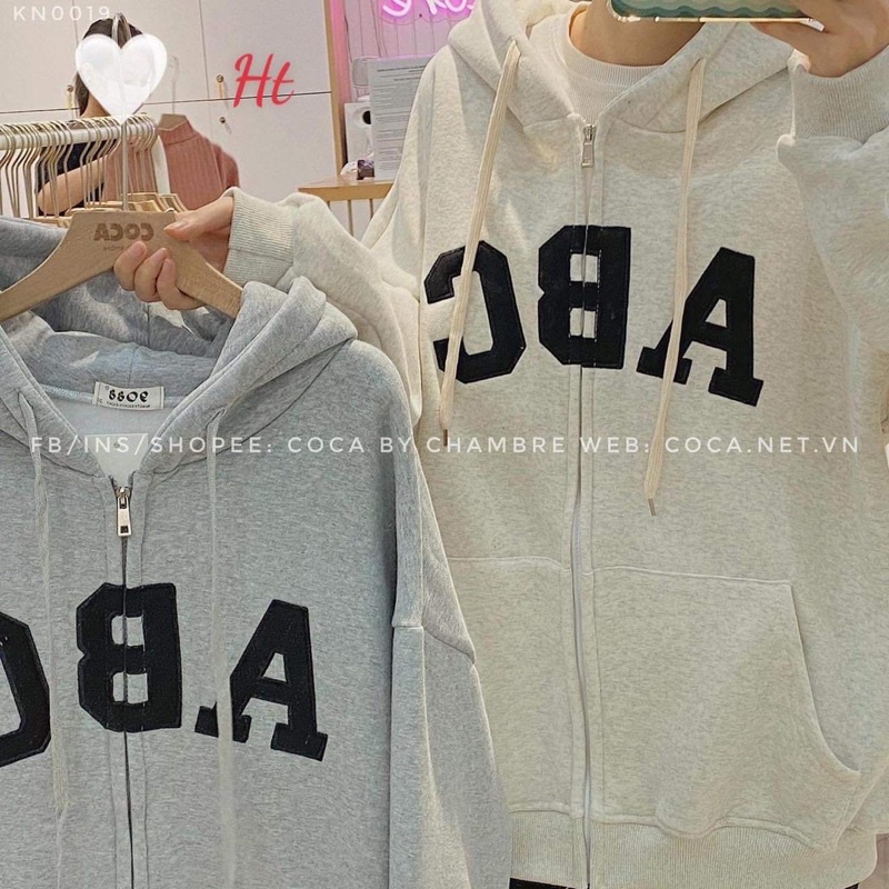 Áo khoác nỉ cotton ABC H2A