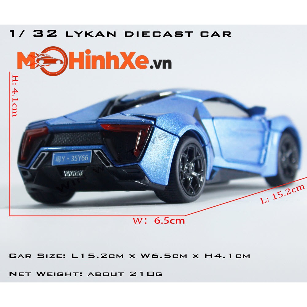 MÔ HÌNH XE LYKAN HYPERSPORT 1:32 MINI AUTO