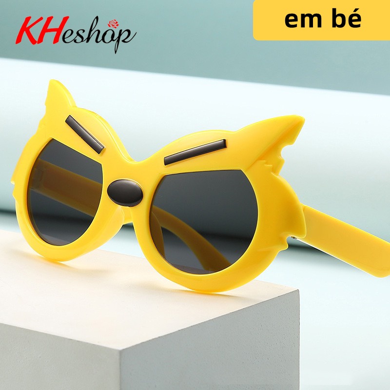 Kính thời trang siêu nhân hoạt hình mèo cho bé, kính mắt chống nắng, chống bụi 6 màu dễ thương, mã Y1591