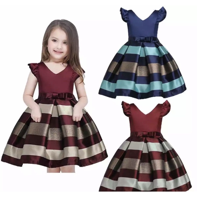 Đầm Công Chúa Kiểu Dáng Sát Nách, Cổ Tim vs Phối Nơ... Cho Bé Từ 02-07Tuổi.