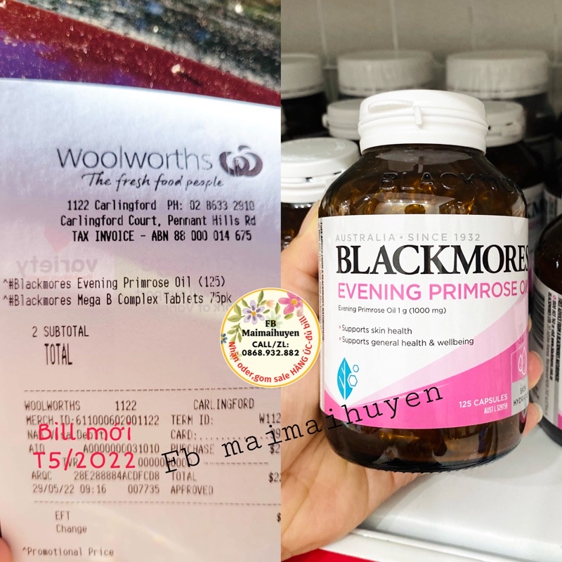 Tinh Dầu Hoa Anh Thảo Evening Primose Oil Blackmores Úc