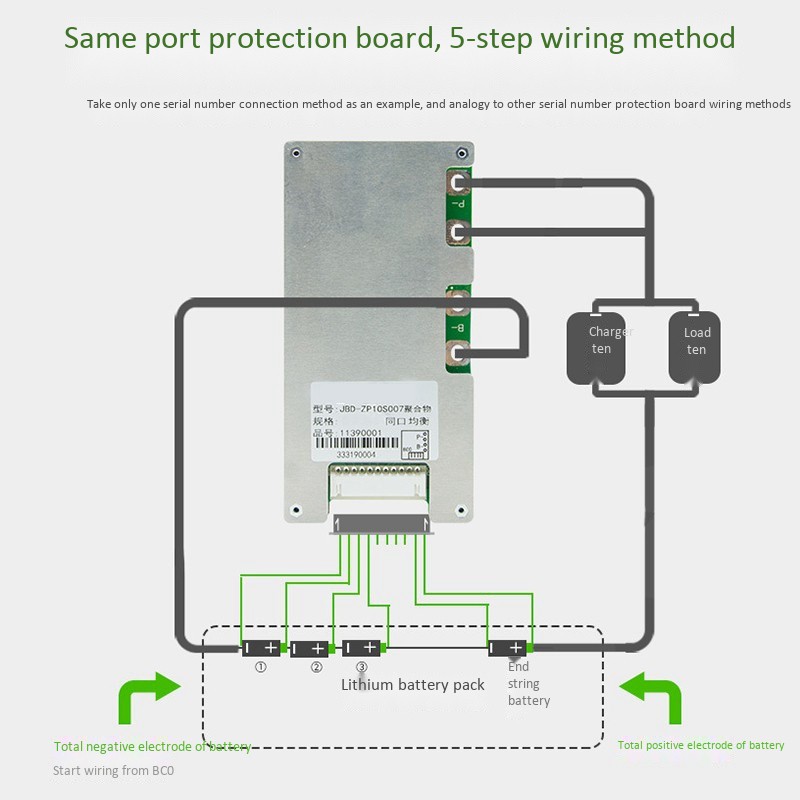 Bảng Mạch Bảo Vệ Pin Lithium 10s 36v 50a Bms